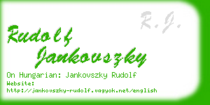 rudolf jankovszky business card